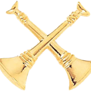 BLACKINTON J52 - Two Crossed Bugles Gold or Nickel